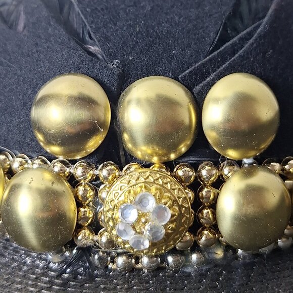 Amalgamated textile clothing union. Made in the USA Vintage feathered black hat - Picture 10 of 15